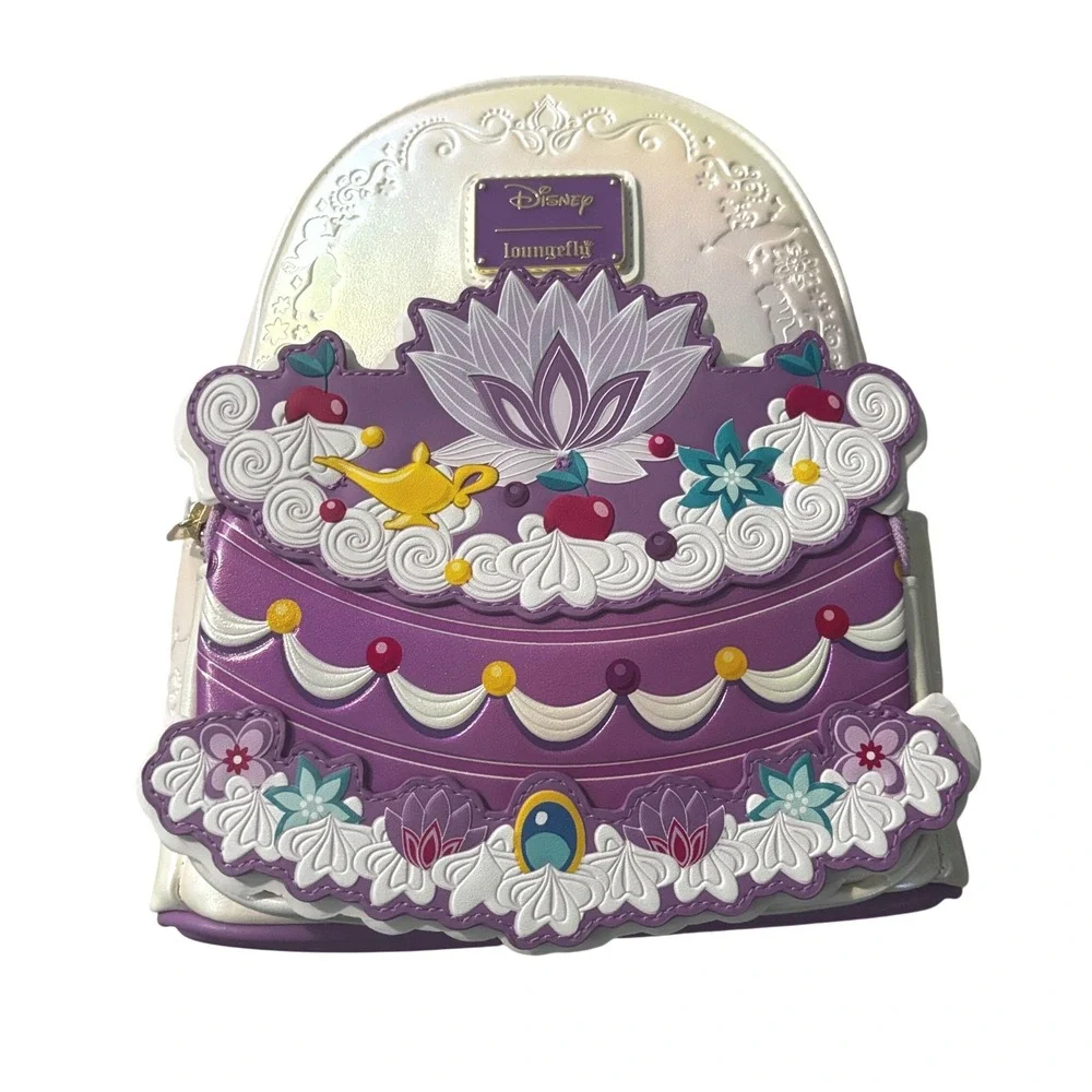 Loungefly Disney Aladdin Jasmine Iridescent Birthday Cake Mini Backpack Princess